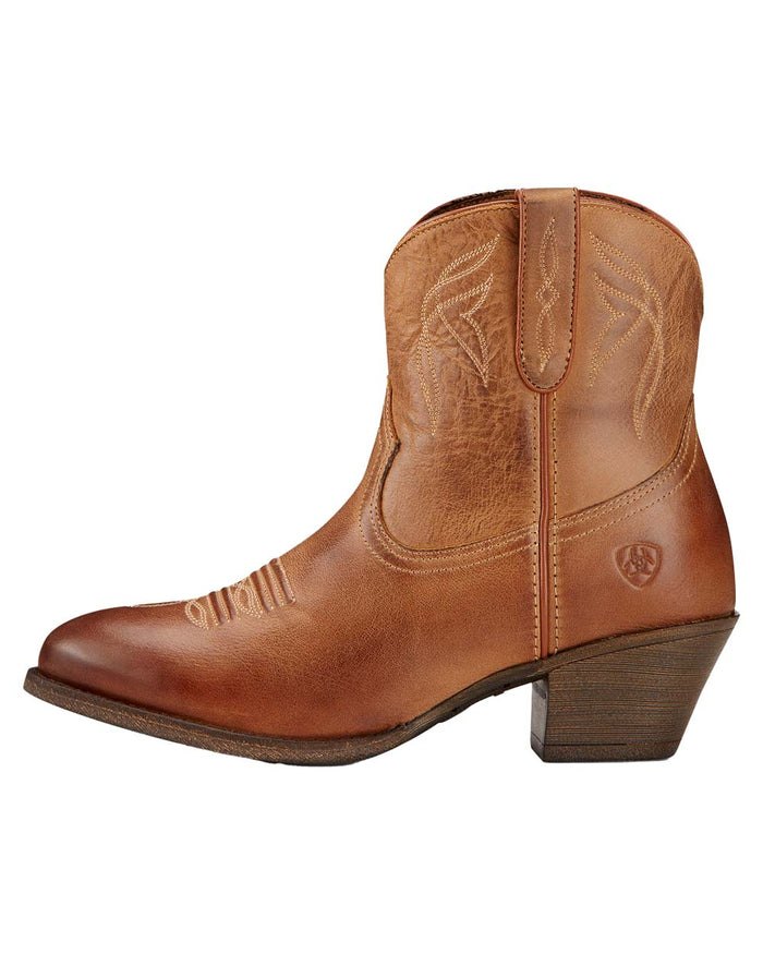 Burnt Sugar coloured Ariat Womens Darlin Western Boot on White background #colour_burnt-sugar