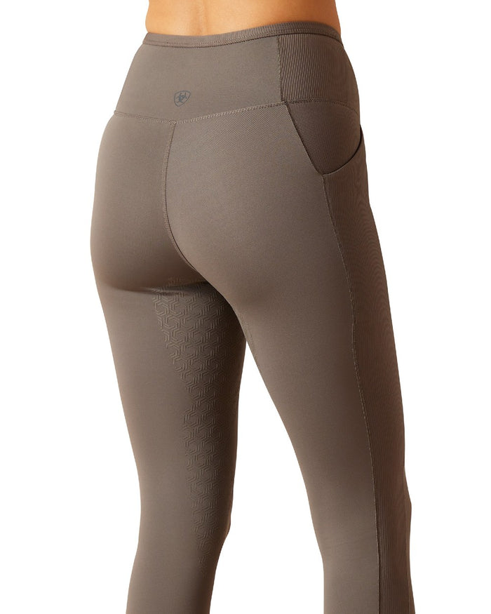 Plum Grey Coloured Ariat Womens Eos Chic Half Grip Tights on white background #colour_plum-grey