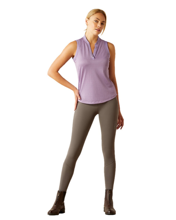 Chalk Violet coloured Ariat Womens Mesa Baselayer on white background #colour_chalk-violet