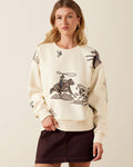 Yellow coloured Ariat Rancher Sweatshirt on beige background #colour_parchment
