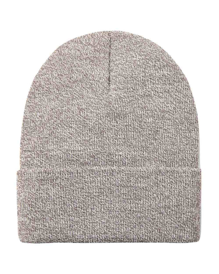 Light Grey & Dark Grey Coloured Ariat Womens Rebar Beanie On A White Background #colour_light-grey-dark-grey