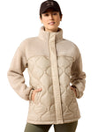 Chateau Grey coloured Ariat Sherpuff Jacket on white background #colour_chateau-grey