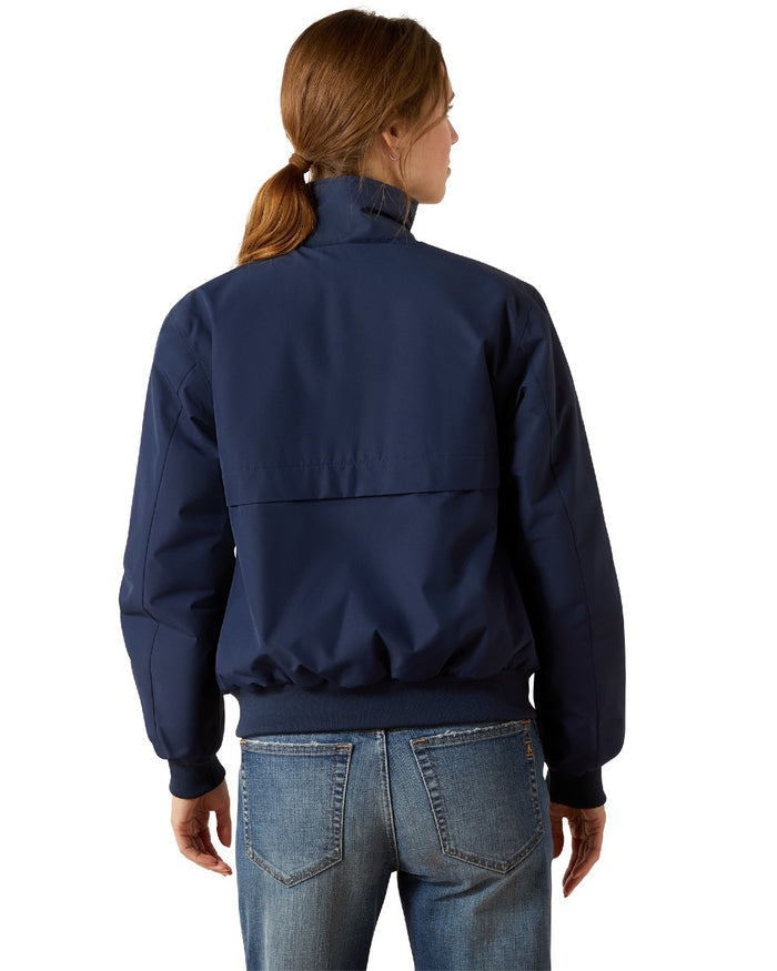 Navy Coloured Ariat Womens Stable 2.0 Insulated Jacket on white background #colour_navy