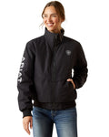Black Coloured Ariat Womens Stable 2.0 Insulated Jacket on white background #colour_black