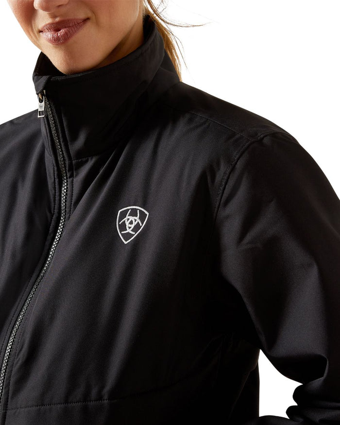 Black Coloured Ariat Womens Stable 2.0 Insulated Jacket on white background #colour_black