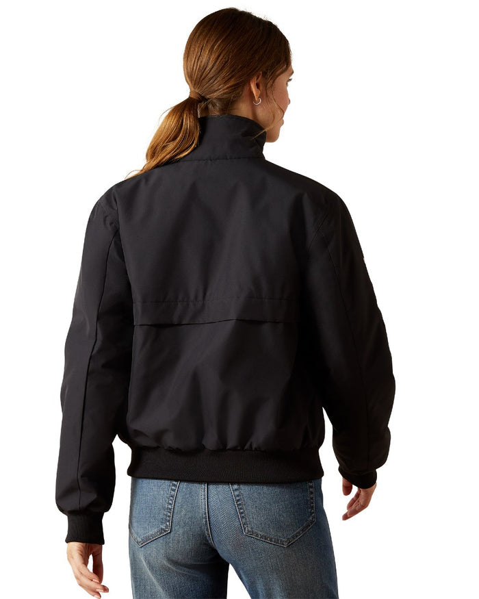 Black Coloured Ariat Womens Stable 2.0 Insulated Jacket on white background #colour_black