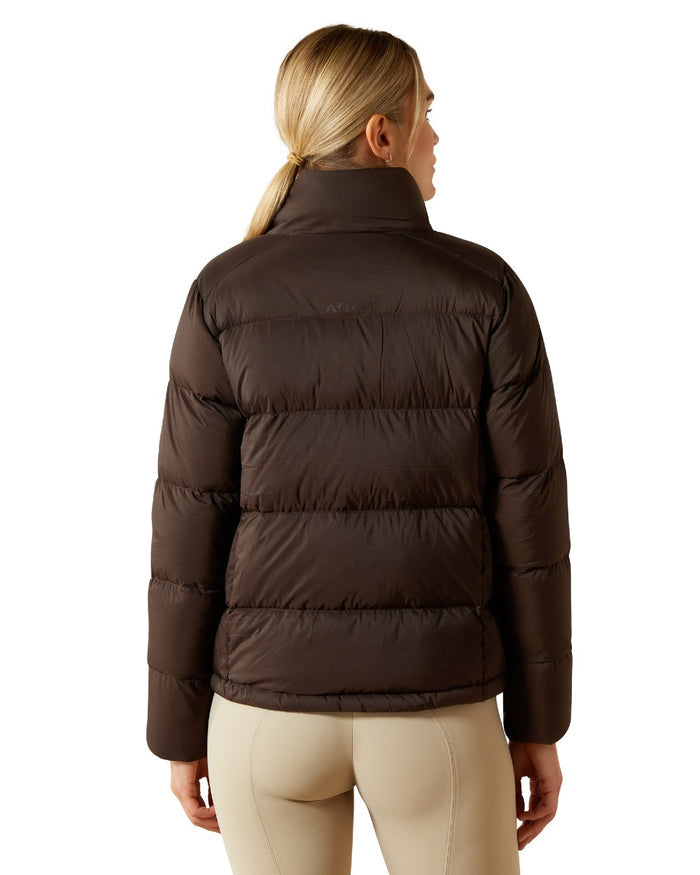 Java Coloured Ariat Womens UltraPuff Down Jacket on white background #colour_java