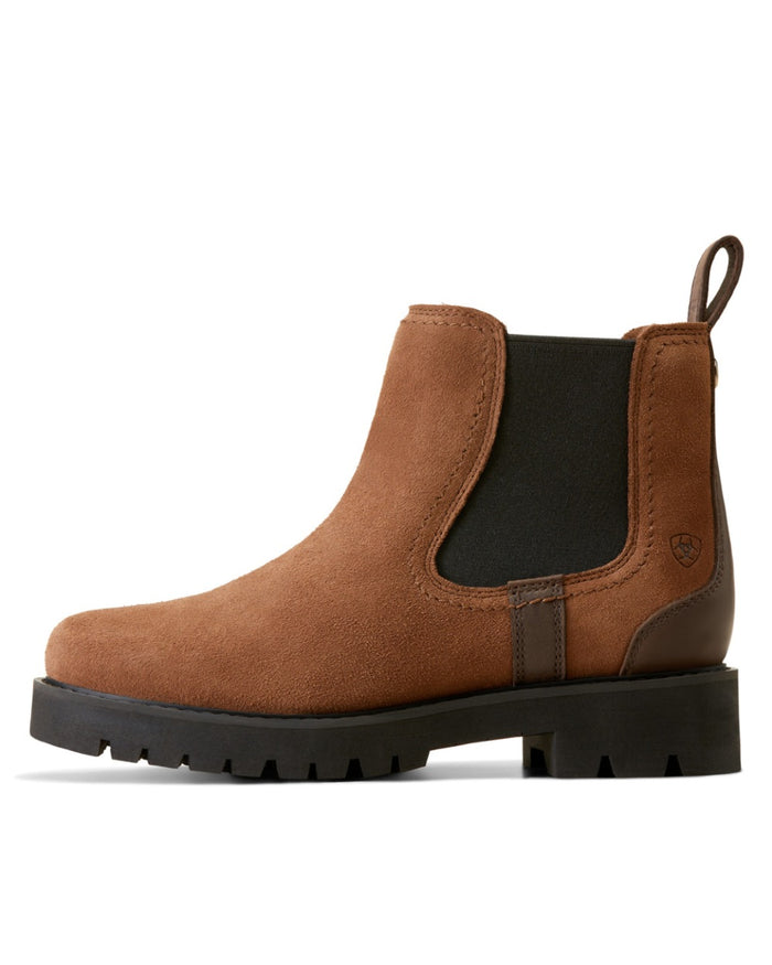 Ariat Women Wexford Lug Waterproof Chelsea Boots in Dark Earth #colour_dark-earth
