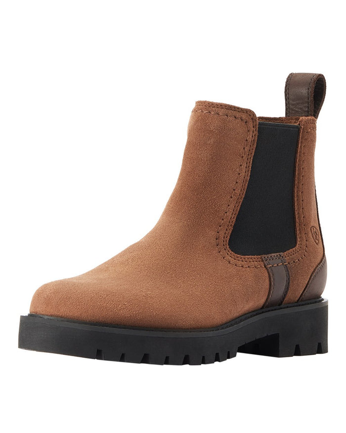Ariat Women Wexford Lug Waterproof Chelsea Boots in Dark Earth #colour_dark-earth