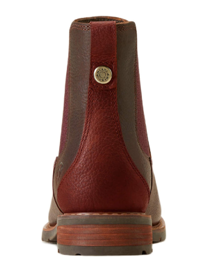 Dark Brown coloured Ariat Womens Wexford Waterproof Boots on white background #colour_dark-brown