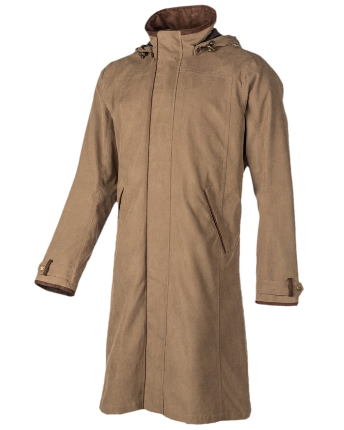 Camel Coloured Baleno Mens Cameron Fashionable Country Coat on white background #colour_camel