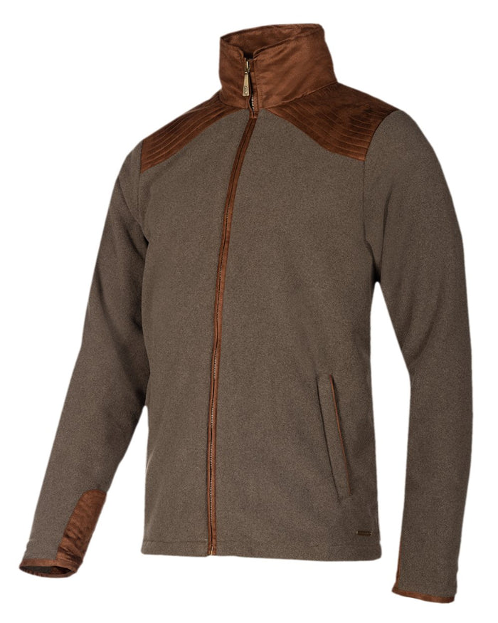 Moss Green Coloured Baleno Mens Woodlands Fancy Fleece Jacket With Waterproof Lining on white background #colour_moss-green