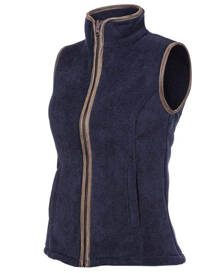Navy Blue coloured Baleno Sally Ladies Fleece Gilet on white background #colour_navy-blue