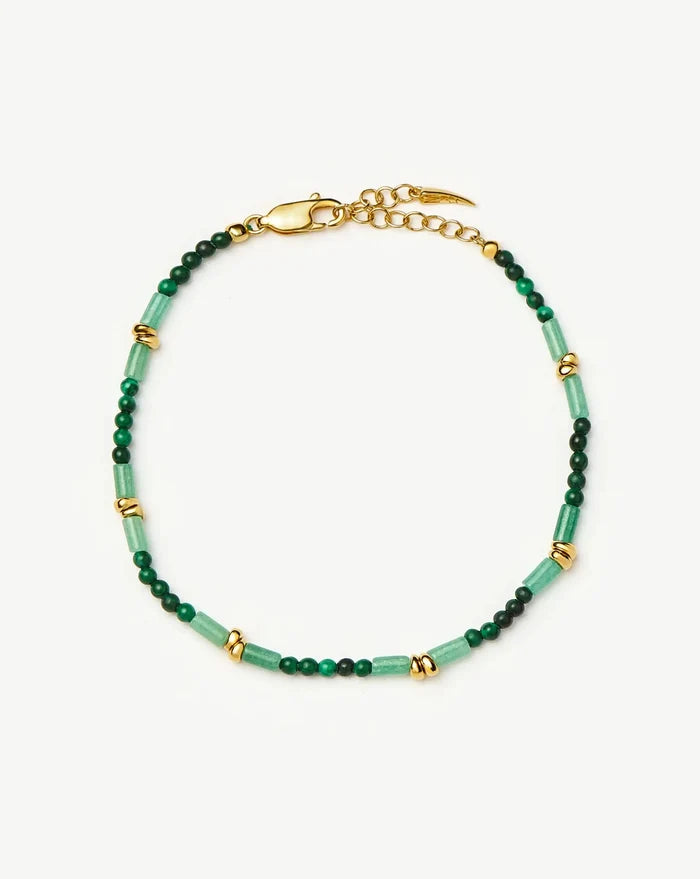 Beaded Gemstone Bracelet | 18ct Gold Plated/Mojito Green Bracelets Missoma