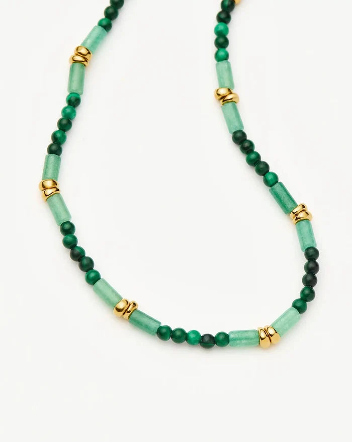 Beaded Gemstone Bracelet | 18ct Gold Plated/Mojito Green Bracelets Missoma