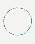 Beaded Gemstone Choker | Silver Plated/Lagoon Blue Necklaces Missoma