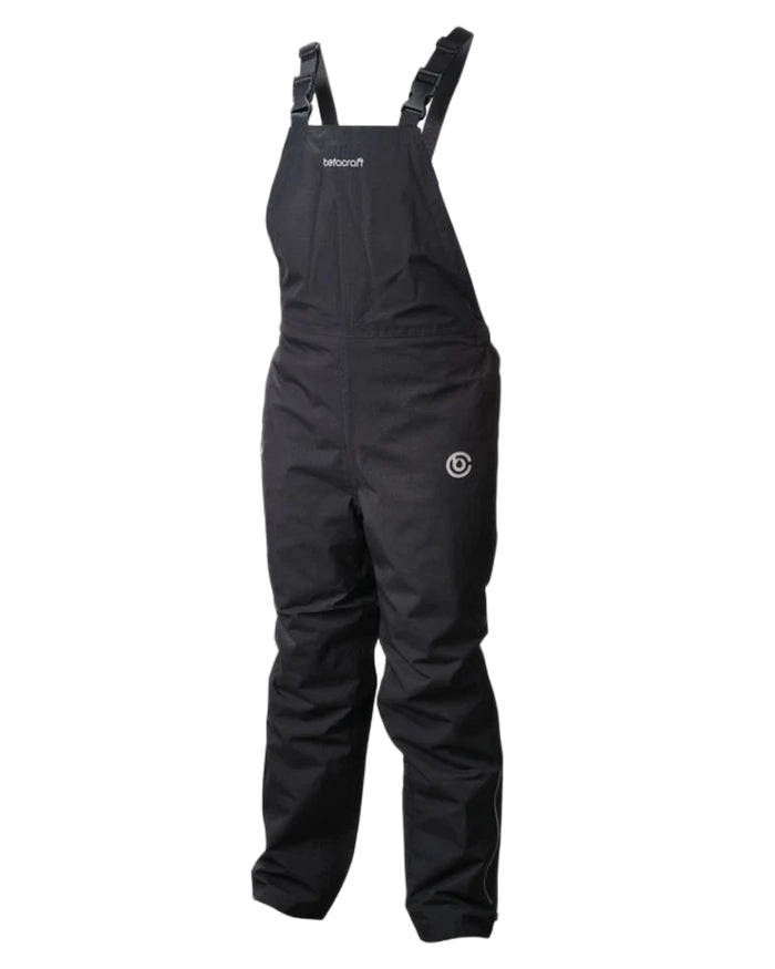 Black coloured Betacraft Childrens ISOJNR Bib Overtrousers on white background #colour_black