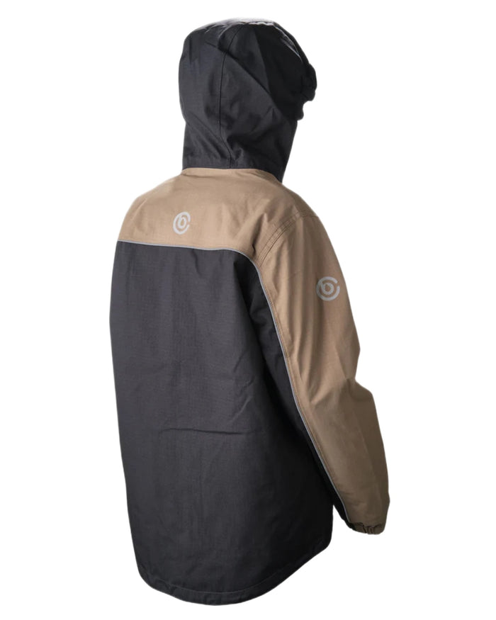 Black Mushroom coloured Betacraft Childrens ISOJNR Jacket on white background #colour_black-mushroom