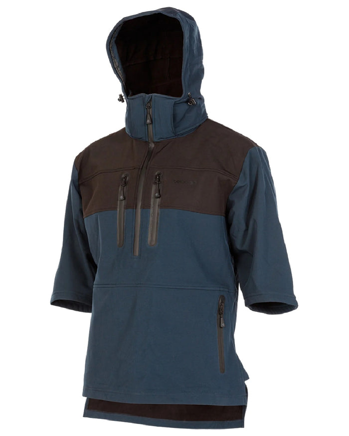 Navy coloured Betacraft Mens Husk Anorak on white background #colour_navy
