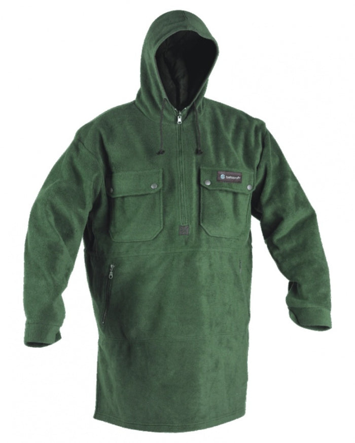 Green coloured Betacraft Mens Technifleece Bush Shirt on white background #colour_green