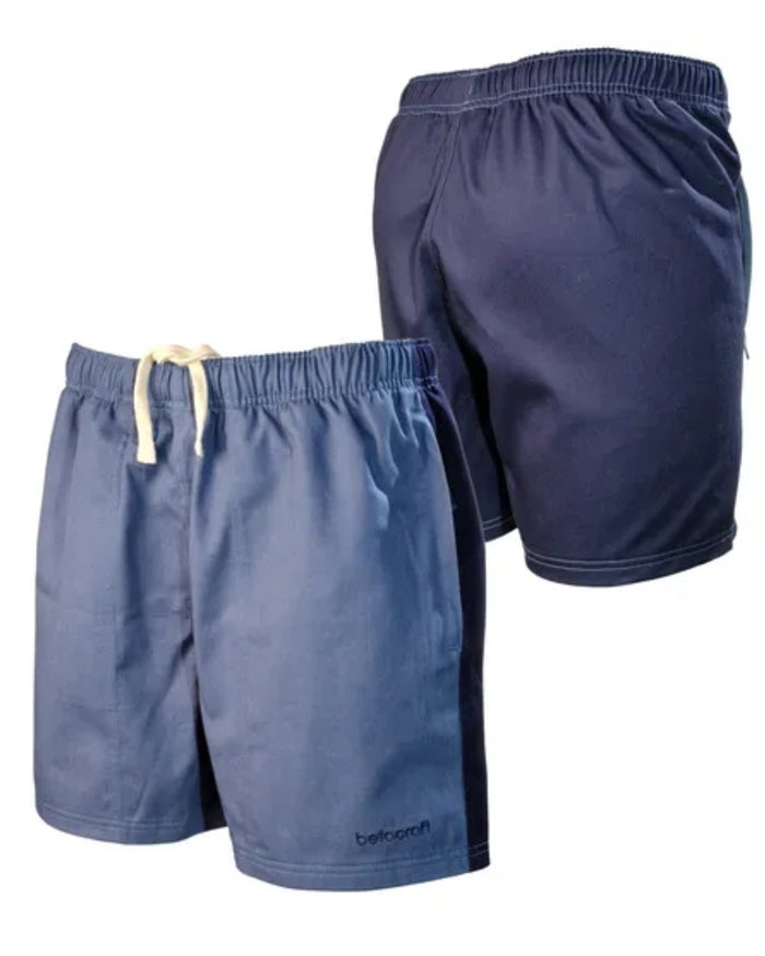 Navy Blue coloured Betacraft Mens Terrain Shorts on white background #colour_navy-blue