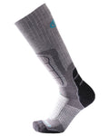 Grey coloured Betacraft Merino Ergo Boot Socks on white background #colour_grey