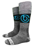 Grey coloured Betacraft Merino Full Length Socks on white background #colour_grey