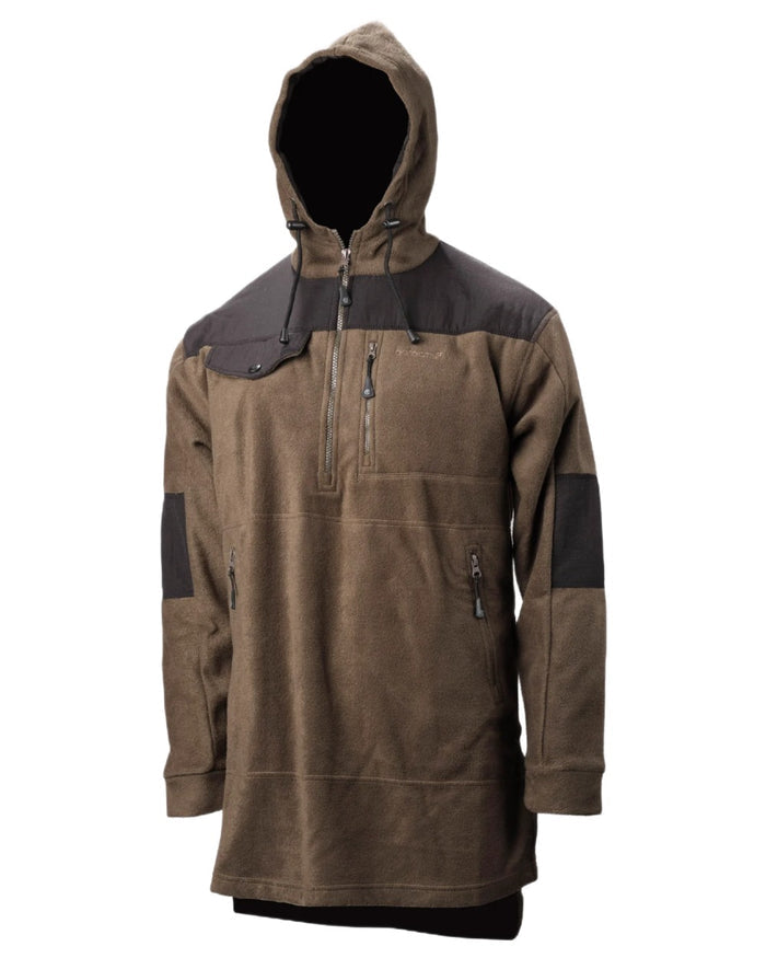 Olive coloured Betacraft Quest ECO Fleece Bush Shirt on white background #colour_olive