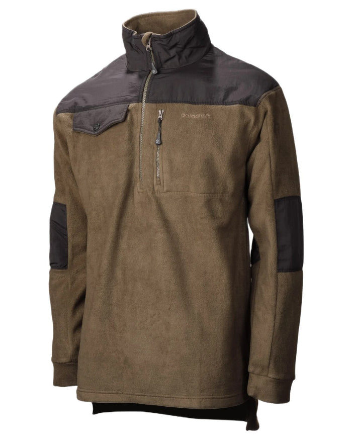 Olive Green coloured Betacraft Quest Fleece Half Zip Sweater on white background #colour_olive-green