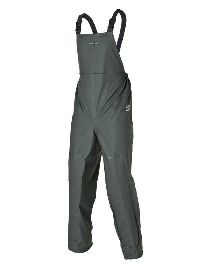 Green coloured Betacraft Technidairy Bib Overtrousers on white background #colour_green