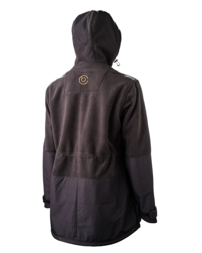 Black coloured Betacraft Womens Zephyr Fleece Jacket on white background #colour_black
