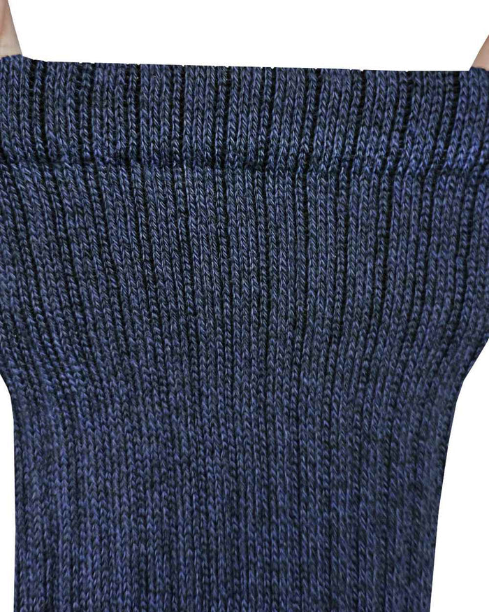 Blue Grey Mix coloured Bramble Mens All Terrain Socks Triple Pack on white background #colour_blue-grey-mix