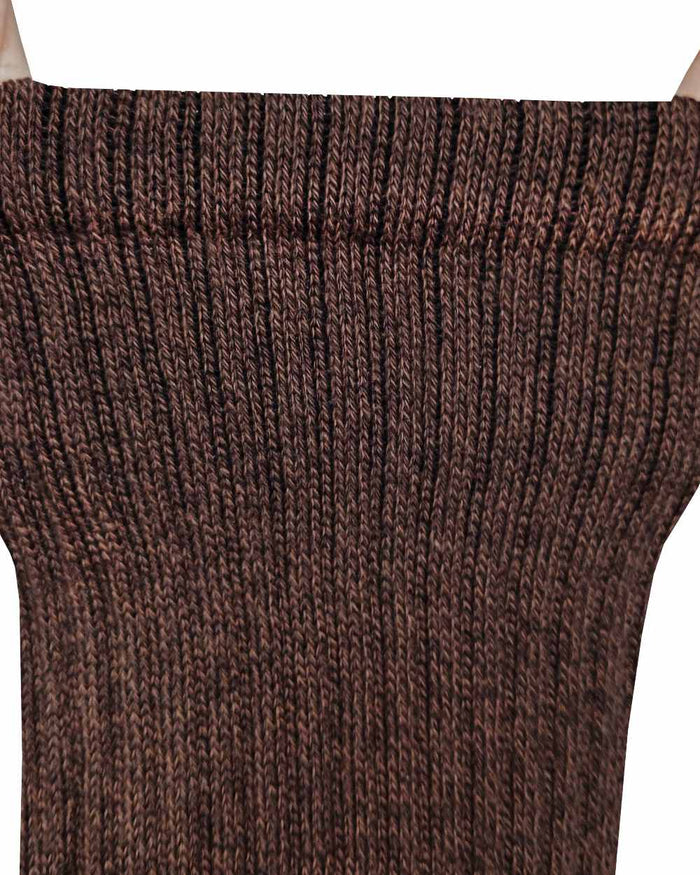 Brown Mix coloured Bramble Mens All Terrain Socks Triple Pack on white background #colour_brown-mix