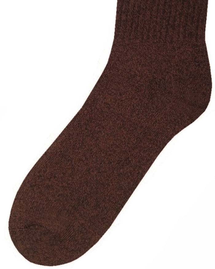 Brown Mix coloured Bramble Mens All Terrain Socks Triple Pack on white background #colour_brown-mix