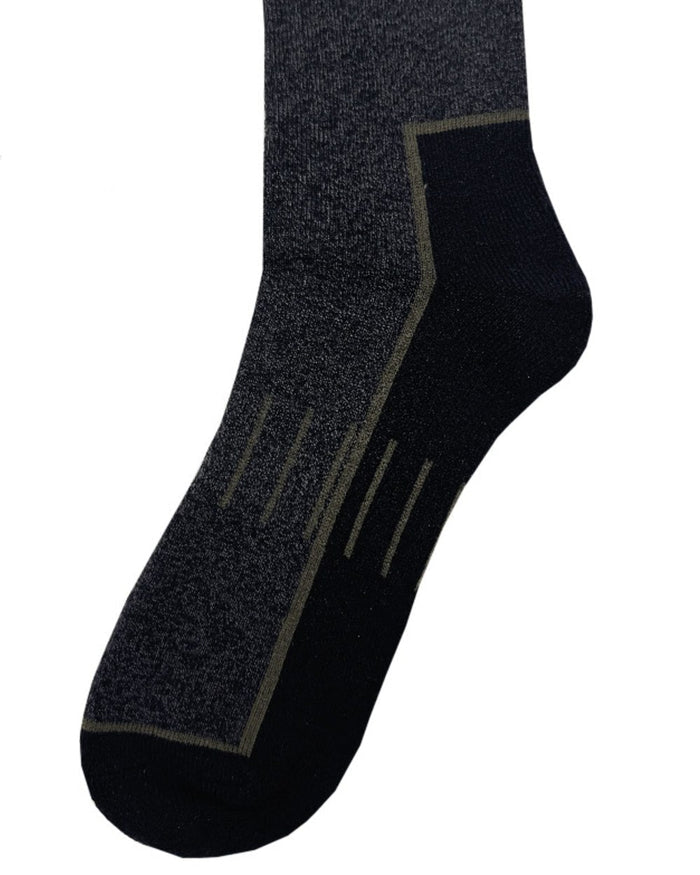 Black Grey coloured Bramble Mens Welly Socks on white background #colour_black-grey