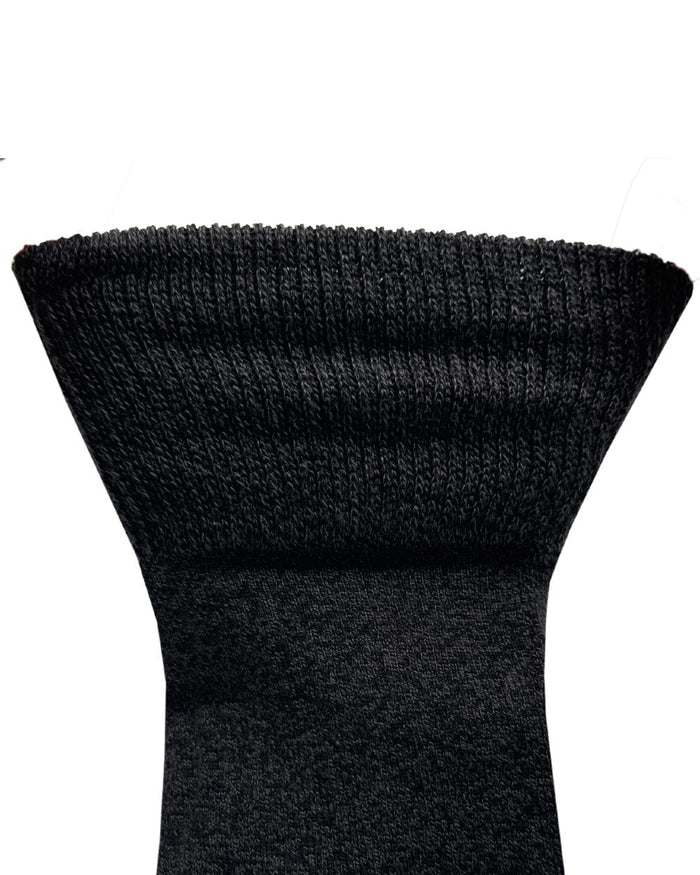 Black Grey coloured Bramble Mens Welly Socks on white background #colour_black-grey