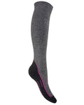 Grey coloured Bramble Womens Welly Socks on white background #colour_grey