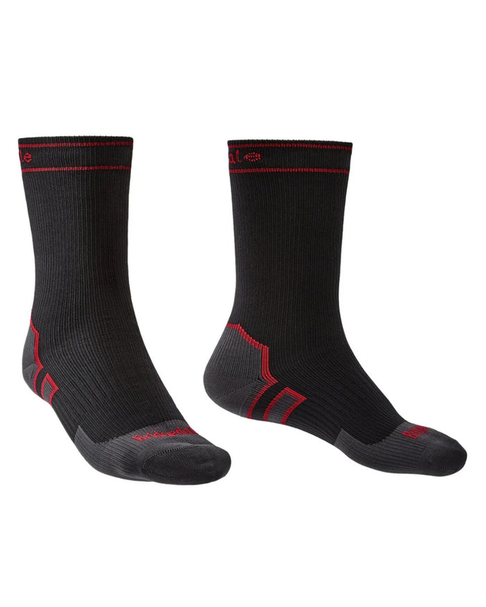 Black Coloured Bridgedale StormSock Heavyweight Boot Socks on White Background
#colour_black