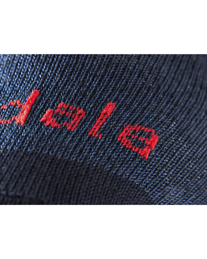 Navy coloured Bridgedale Womens Base Layer Coolmax Liner Socks - Twin Pack on white background #colour_navy