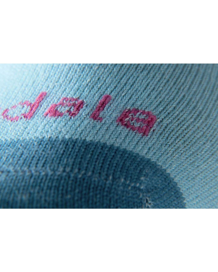 Sky coloured Bridgedale Womens Base Layer Coolmax Liner Socks - Twin Pack on white background #colour_sky