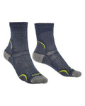 Front of Denim coloured Bridgedale Womens Ultra Light Merino Performance Socks on a white background #colour_denim