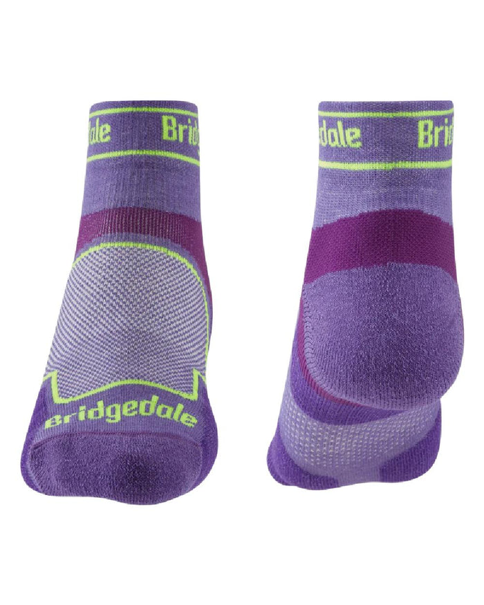 Purple Coloured Bridgedale Womens Ultra Light T2 Coolmax Sport Low on White Background
#colour_purple