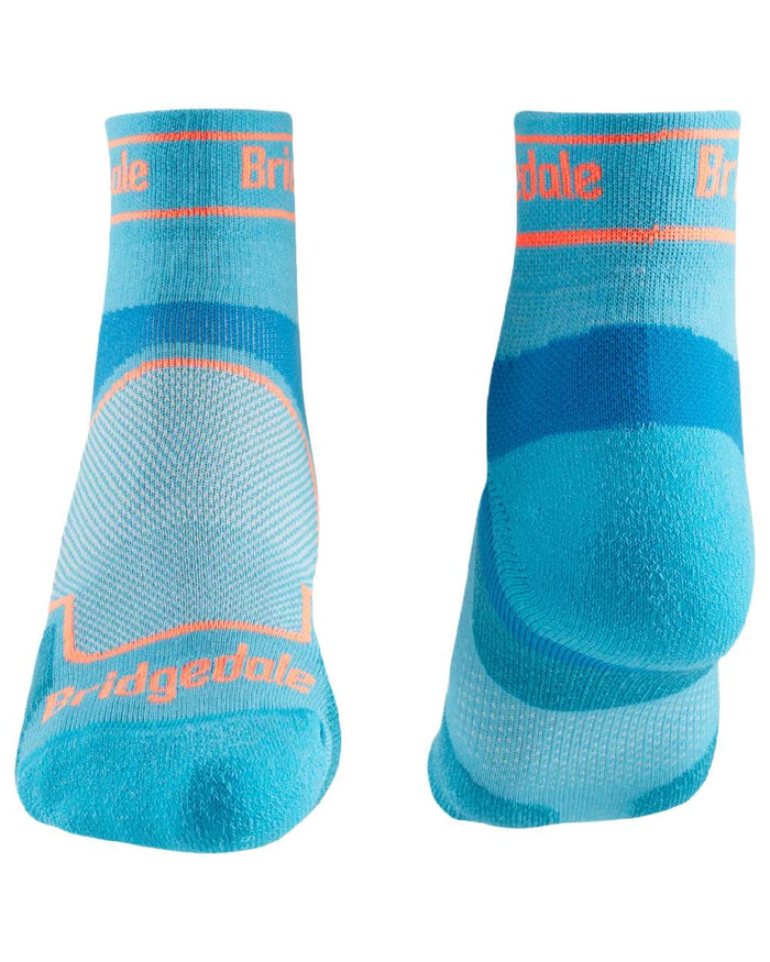 Blue Coloured Bridgedale Womens Ultra Light T2 Coolmax Sport Low on White Background
#colour_blue