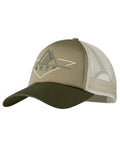 Khaki Coloured Buff Brak Trucker Cap on white background #colour_khaki