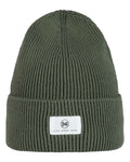 Silversage Coloured Buff Drisk Knitted Beanie on white background #colour_silversage