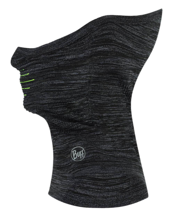 Black Coloured Buff DryFlx Pro Neck Warmer on white background #colour_black