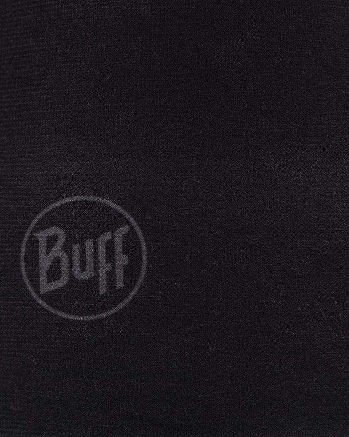 Black Coloured Buff Ecostretch Beanie on white background #colour_black