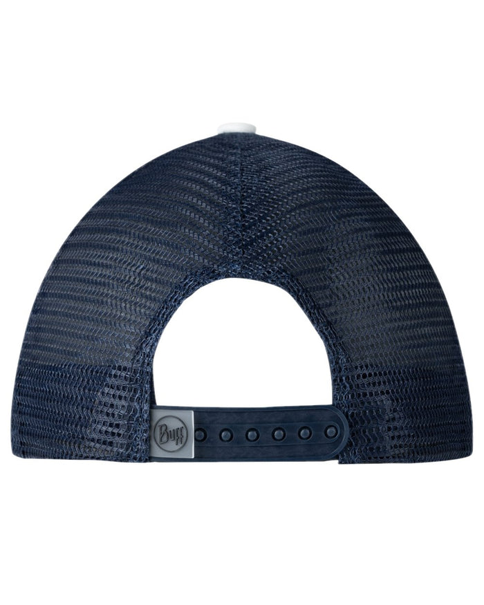 Flint Coloured Buff Luster Trucker Cap on white background #colour_flint