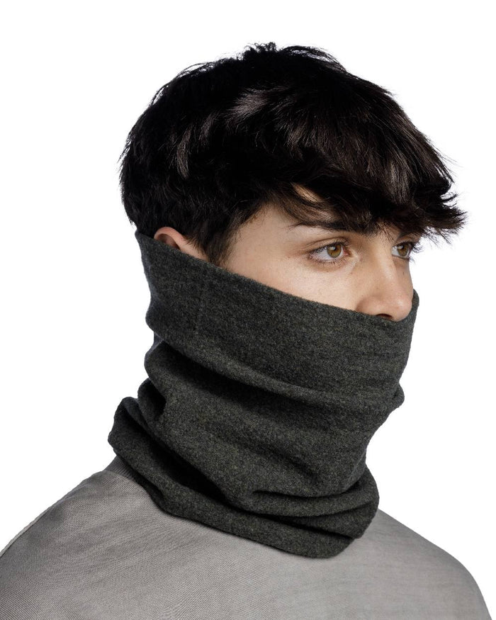 Cedar Coloured Buff Merino Fleece Neck Warmer on white background #colour_cedar