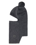 Grey Melange Coloured Nilan Buff Knitted Balaclava on white background #colour_grey-melange